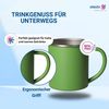 elasto Becher ADVENTURA Outdoor Trinkbecher aus Edelstahl 340ml BPA-frei, Kaffeebecher, Teetasse, camping Zubehör, Becher mit Henkel, robust Bild 3