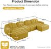 4-Sitzer Wohnlandschaft modular H 79 x T 366 x B 165 cm mit 2 Ottomanen aus granuliertem Fleece in Gelb Bild 5