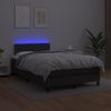 vidaXL Boxspringbett mit Matratze & LED Schwarz 120x190 cm Kunstleder 3270129 Bild 4