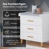 Bellabino 'Liri' Wickelkommode, weiß, mit 3 Schubladen, Wickeltisch mit abnehmbaren Wickelaufsatz Bild 3