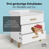 Bellabino 'Liri' Wickelkommode, weiß, mit 3 Schubladen, Wickeltisch mit abnehmbaren Wickelaufsatz Bild 4