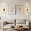 MUPOO LED Wandleuchte LED Wandleuchte Innen,Modern Wandlampe Dimmbare Wandbeleuchtung, LED fest integriert, mit Fernbedienung & Touch Steuerung,Timer,für Schlafzimmer,Wohnzimmer Bild 2