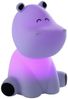 EGLO LED Nachtlicht Castellino, Akku Tischlampe Nilpferd, Kinderzimmer Deko Jungen, Silikon Nachttischlampe Kinder Baby Bett, Touch bedienbar, blau, warmweiß, RGB Bild 2