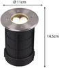 LED Bodeneinbauspot rund 2er Set Edelstahl Ø11cm IP65 Bodenstrahler für Einfahrt Bild 4