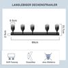 ZMH Moderne schwarze Deckenleuchte: 5 verstellbare Deckenstrahler aus Metall, GU10 Deckenlampe, für Schlafzimmer, Esszimmer, ohne Leuchtmittel Bild 2