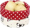 Lashuma Brotkorb Schmetterling, 100% Baumwolle, Brottasche Rund, Krempelkorb 13 x 22 cm Bild 2