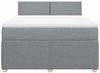 vidaXL Boxspringbett mit Matratze Hellgrau 140x200 cm Stoff 3287472 Bild 4