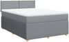vidaXL Boxspringbett mit Matratze Hellgrau 140x200 cm Stoff 3287472 Bild 2