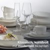 Peill+Putzler Germany |Kaffeeservice aus Porzellan | 18-teiliges Geschirrset für 6 Personen | Klassisches Design in weiß mit schwarzem Rand | Runde Teller in zwei Größen & runde Tassen | Geschirrset Bild 4