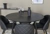 ebuy24 Essgruppe DippØ115BLBR Essgruppe Esstisch schwarz und 4 Velv, (5-tlg) Bild 2