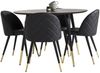 ebuy24 Essgruppe DippØ115BLBR Essgruppe Esstisch schwarz und 4 Velv, (5-tlg) Bild 5