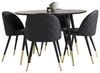 ebuy24 Essgruppe DippØ115BLBR Essgruppe Esstisch schwarz und 4 Velv, (5-tlg) Bild 4