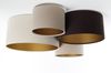 BPS Koncept 084-02-034 Plafond 4FLAME 4xE27 60W Velours auf PVC-Basis schwarz, creme, beige, weiß, gold H:34cm B:92x88 cm dimmbar Bild 4