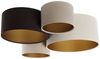BPS Koncept 084-02-034 Plafond 4FLAME 4xE27 60W Velours auf PVC-Basis schwarz, creme, beige, weiß, gold H:34cm B:92x88 cm dimmbar Bild 5