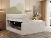 Boxspringbett mit zwei Multipocket-Matratzen und Topper, Doppelbett aus Cordstoff, zwei Bettkästen - TILIANO KING DUO - 180 x 200 cm - Beige Cord - H3 Bild 3