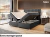 MEBLINI Boxspringbett ASTON 180x200 cm mit Bettkasten - H3/Schwarz Kunstleder Polsterbett - Doppelbett mit Topper & Taschenfederkern-Matratze Bild 5