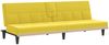 vidaXL Schlafsofa mit Getränkehaltern Hellgelb Stoff 351867 Bild 2