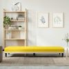 vidaXL Schlafsofa mit Getränkehaltern Hellgelb Stoff 351867 Bild 3
