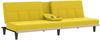 vidaXL Schlafsofa mit Getränkehaltern Hellgelb Stoff 351867 Bild 5
