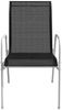 vidaXL Stapelbare Gartenstühle 2 Stk. Stahl und Textilene Schwarz 313070 Bild 2