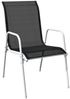 vidaXL Stapelbare Gartenstühle 2 Stk. Stahl und Textilene Schwarz 313070 Bild 3