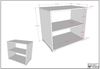 Regal Sam 67.7 x 61.5 x 43 cm Spanplatte Eiche Melamin Dekor Natur Bild 2