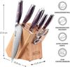 PAUDIN 8-teilig Damast Messer Set Holzgriff Kochmesser Santokumesser Brotmesser Bild 3