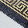 Teppium Teppich Mäander-Design, Rechteckig, Höhe: 6 mm, Schlafzimmer Teppich Bettumrandung Läufer Set 3 teilig Schwarz-3 Bild 3