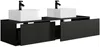 Vente-unique - ARNEGA Waschbeckenmöbel Holz, Platte Schwarz - B 47 cm x H 32 cm x L 150 cm Bild 4