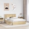 vidaXL Aufbewahrungsbett Sonoma-Eiche 140 x 190 cm Holzwerkstoff 3408454 Bild 3