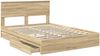 vidaXL Aufbewahrungsbett Sonoma-Eiche 140 x 190 cm Holzwerkstoff 3408454 Bild 5
