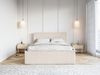 Selsey 'Lucera' Polsterbett mit Chenille-Bezug und Stauraum, hellbeige , 180x200 cm Bild 3