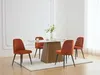 Vente-unique - ELEANA Stuhl SamtStoff Rot - B 52 cm x H 81 cm x L 49 cm Bild 1
