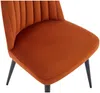 Vente-unique - ELEANA Stuhl SamtStoff Rot - B 52 cm x H 81 cm x L 49 cm Bild 5