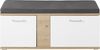 Schuhbank >SIGNO II< (BxHxT: 120x50x38 cm) in Artisan/Weiß - 120x50x38 (BxHxT) Bild 3