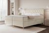 Selsey 'Caresso' Boxspringbett mit Bonellmatratze, Topper, Velours, hellbeige, 180x200 cm Bild 2