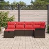 vidaXL Gartensofa-set mit Kissen mit Speicher 6 pcs Poly Rattan 3360215 Bild 3