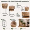 2er-Pflanzentopf-Set HWC-Q45, Pflanzkasten Pflanzkübel Blumentopf, Metall Wasserhyazinthe ~ natur, Gestell beige Bild 2