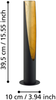 Eglo 97583 LED Tischleuchte BARBOTTO GU10 1X5W Stahl schwarz, gold Ø6cm H:39,5cm Bild 5