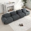4-Sitzer-Sofa, Aus weichem Cordstoff 32D hochelastische Polsterung haustierfreundlich und ergonomisch vakuumverpackt frei kombinierbar ohne Montage für Schlafzimmer und Büro, Cordstoff, Grey Bild 3