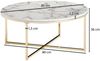 Wohnling Design Couchtisch Ø 80 cm Marmoroptik, weiß Bild 4
