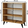 Roomart Mehrzweckschrank mit Türen & Regalböden – Aufbewahrungs- & Schuhschrank aus Eiche für Flur, Wohnzimmer & Schlafzimmer – 125 × 90 × 35 cm • Eiche Bild 5