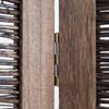 3 fach Paravent Raumteiler Holz Trennwand in braun mit Weide Sichtschutz Bild 5