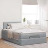 vidaXL Ottoman-Bett mit Matratze & LEDs Hellgrau 120x200 cm Stoff 3312298 Bild 4