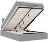 vidaXL Ottoman-Bett mit Matratze & LEDs Hellgrau 120x200 cm Stoff 3312298 Bild 2
