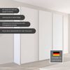 OTTO home Schwebetürenschrank Kleiderschrank Schrank Garderobe AGORDO mit Dekor- oder Hochglanzfront (Breiten 203/271/315/360 cm in drei Griff-Farben - NEU: Farbe SCHWARZ) durchdachte Innenausstattung, in 4 Breiten und 2 Höhen MADE IN GERMANY Bild 3