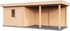 Lugarde Select Modern Gartenhaus mit Vordach Duisburg 300x250cm + 400cm - Unbehandelt Bild 2