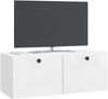 vidaXL Wandmontierter TV-Schrank 78,5 x 31 x 30 cm Hochglanz Weiß 899229 Bild 2