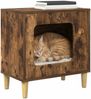 vidaXL Katzenhaus Geräucherte Eiche 51 x 30 x 52 cm Holzwerkstoff 8000658 Bild 3