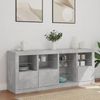 vidaXL Sideboard mit LED-Leuchten Betongrau 164x37x67 cm 3209054 Bild 3